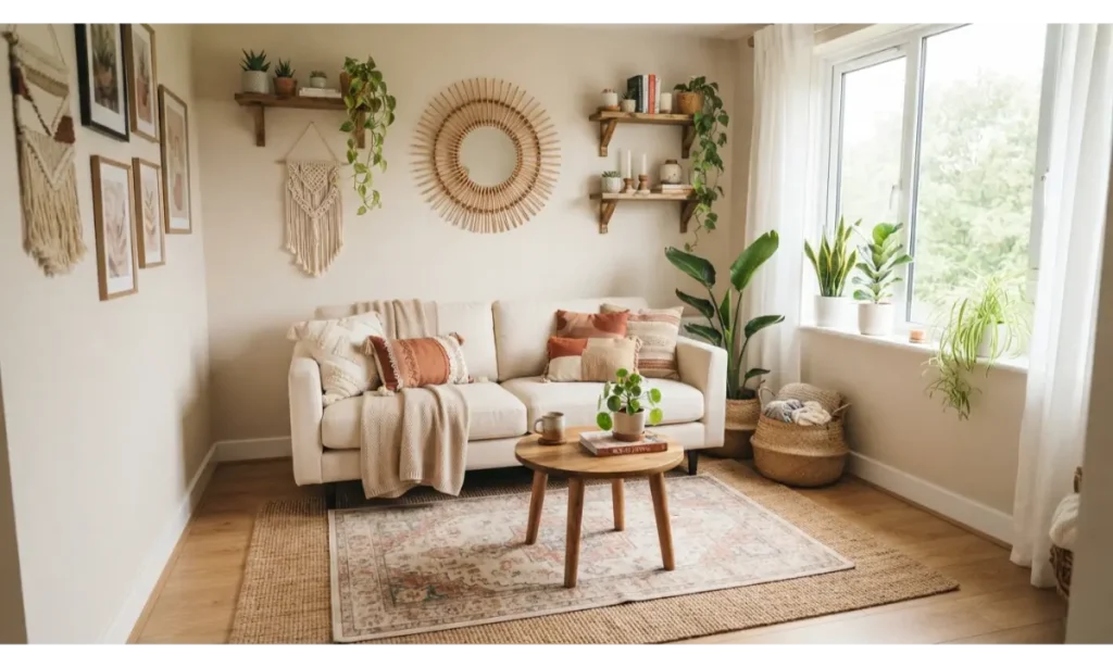 Small Boho Living Room With Smart Styling