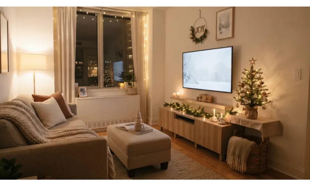 Small Space Christmas TV Stand