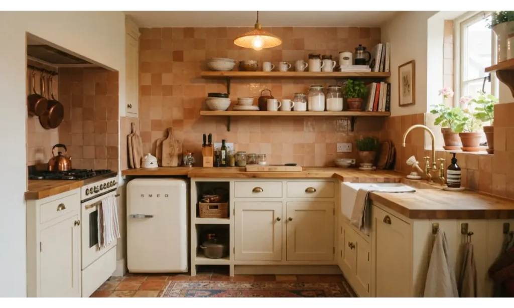 Small Terracotta Tiles for a Cozy Kitchen