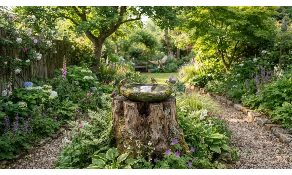 Stump Bird Bath