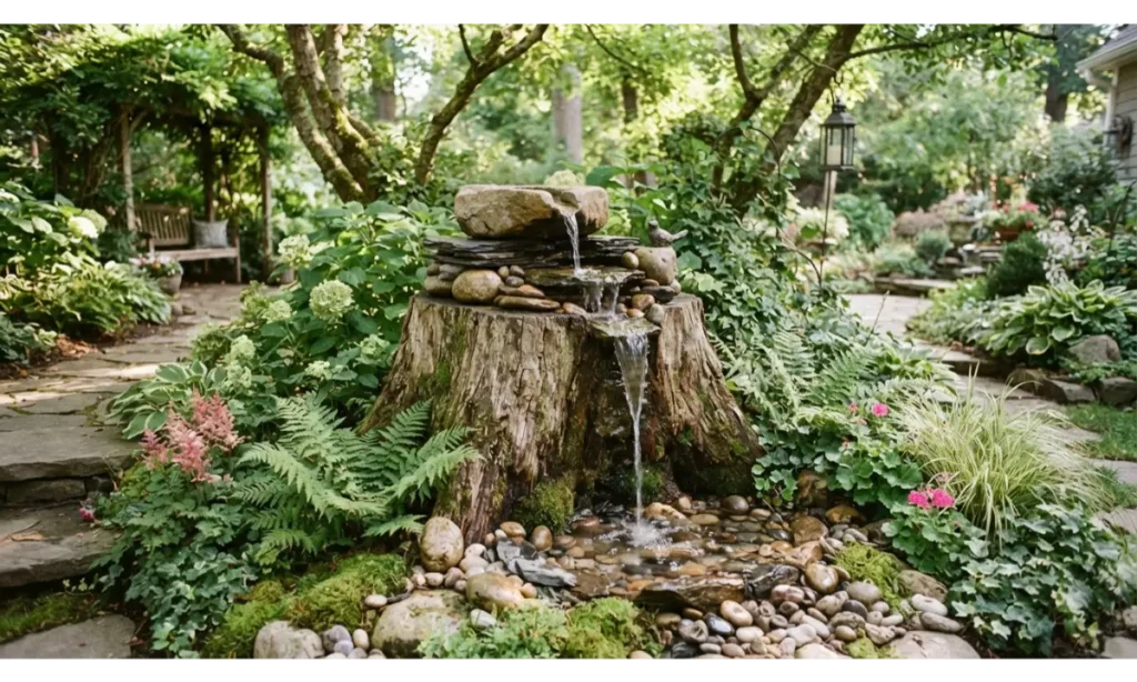 Stump Garden Fountain