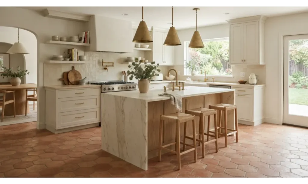 Terracotta Hexagon Kitchen Tiles