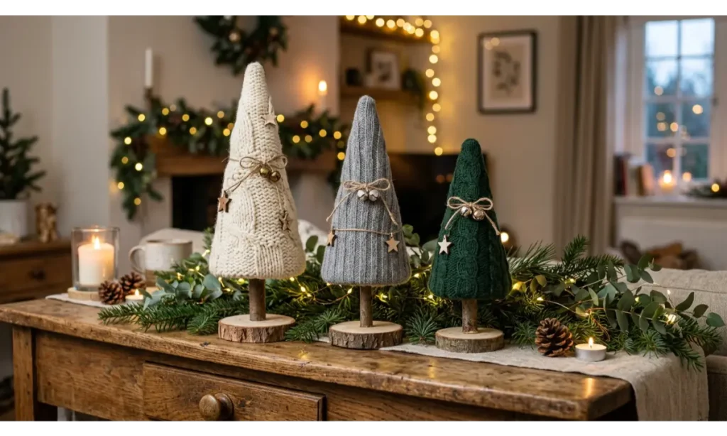 Upcycled Sweater Christmas Trees