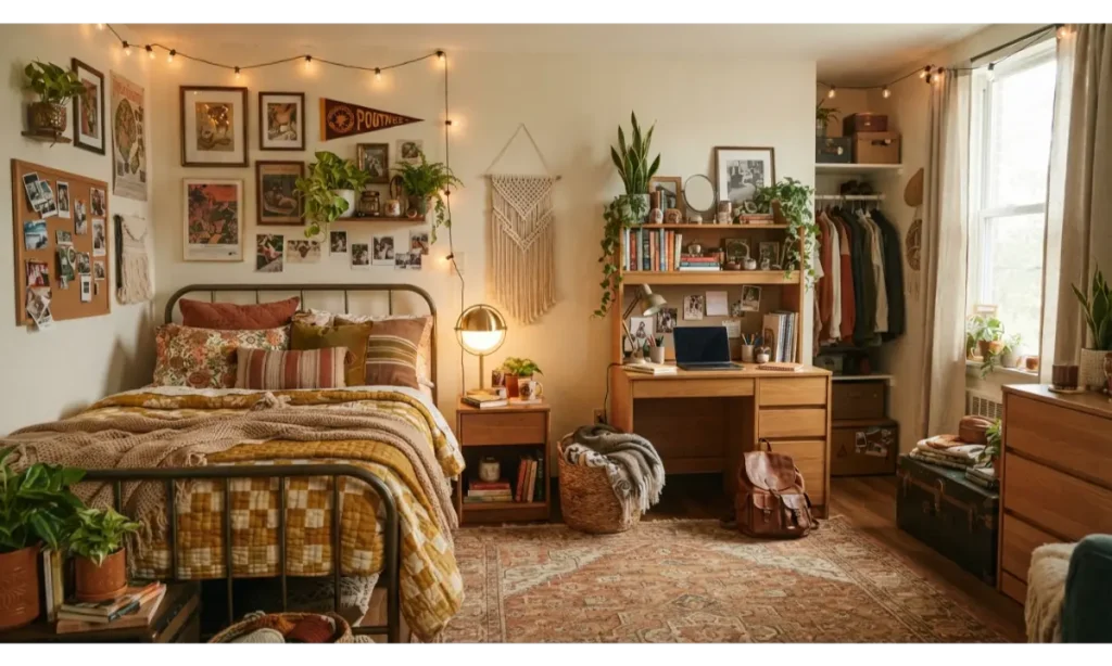 Vintage Eclectic Dorm Room Themes
