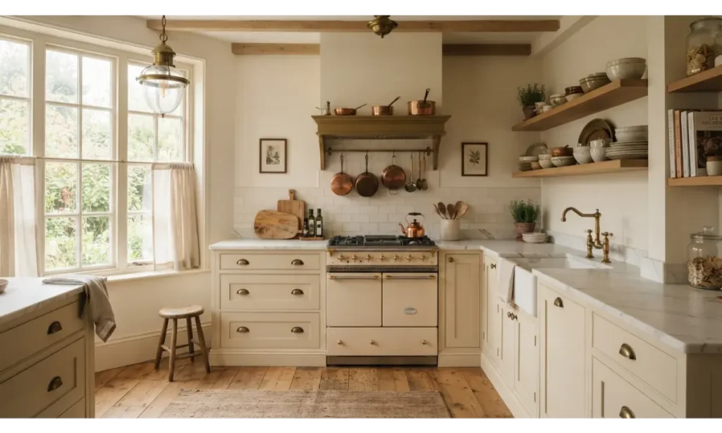 Vintage Kitchen Design Ideas with Cream Cabinets