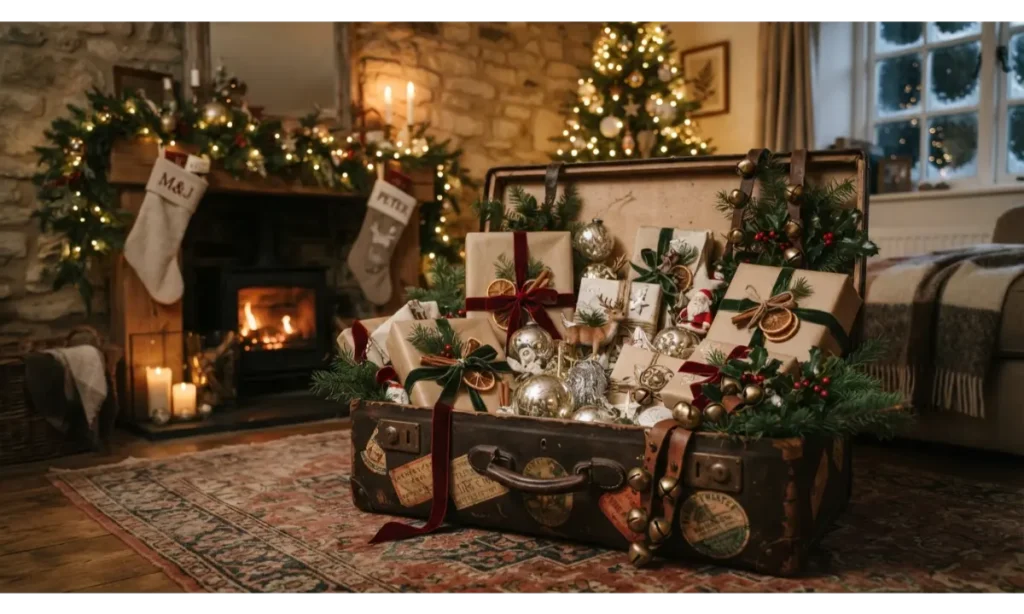 Vintage Suitcase Gift Display