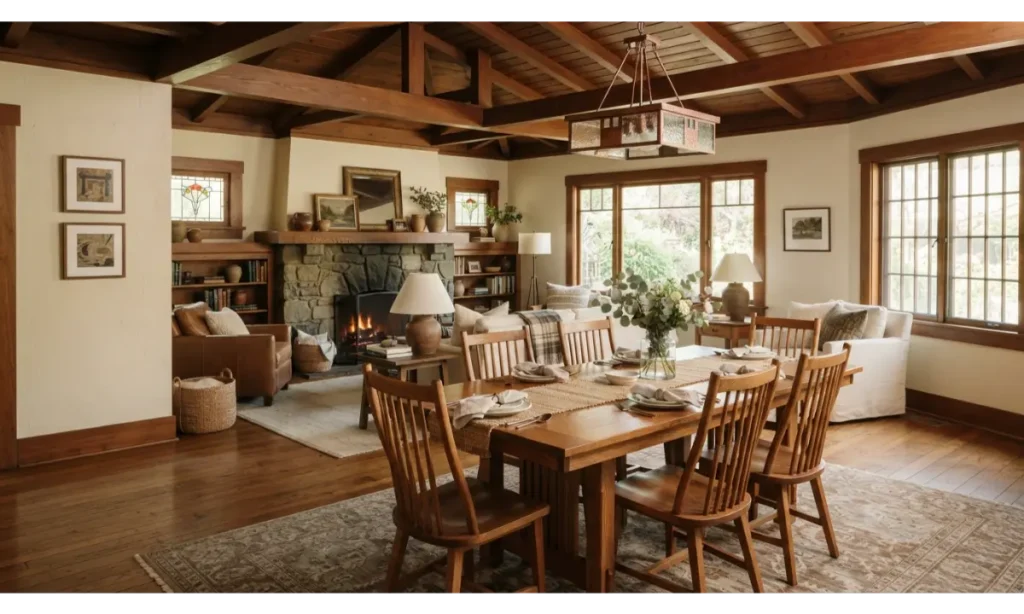 Warm Wood Ceiling Beams