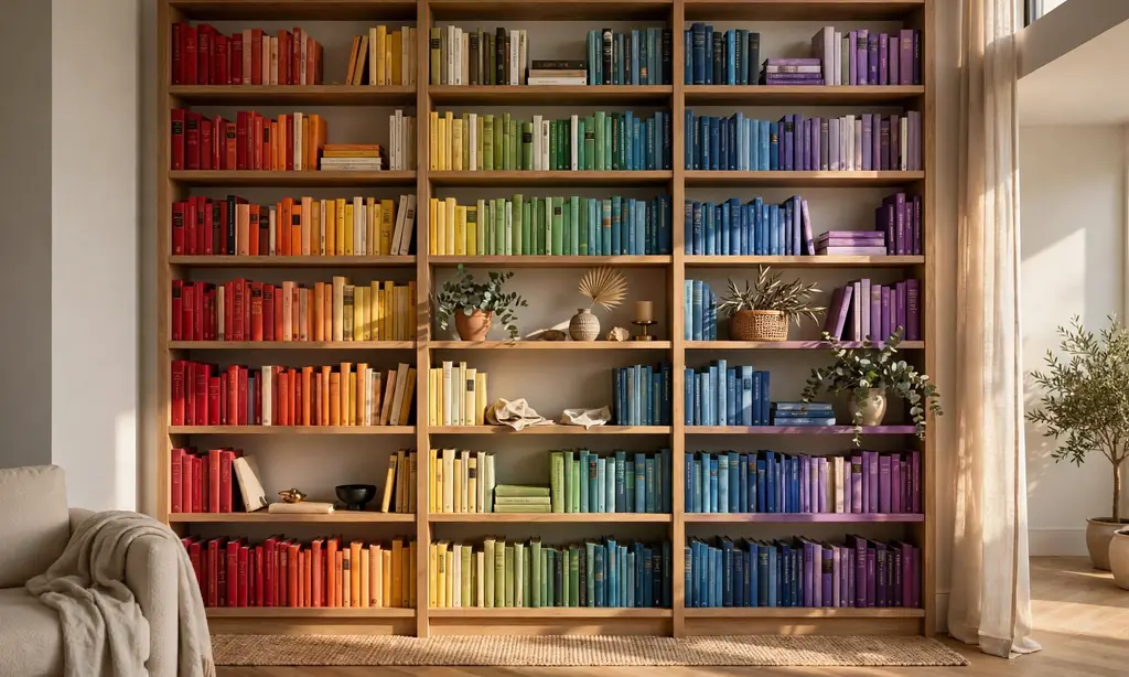 Color-Coordinated Book Rainbow