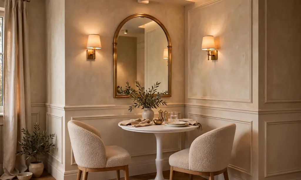 Round Pedestal Table for Tight Corners