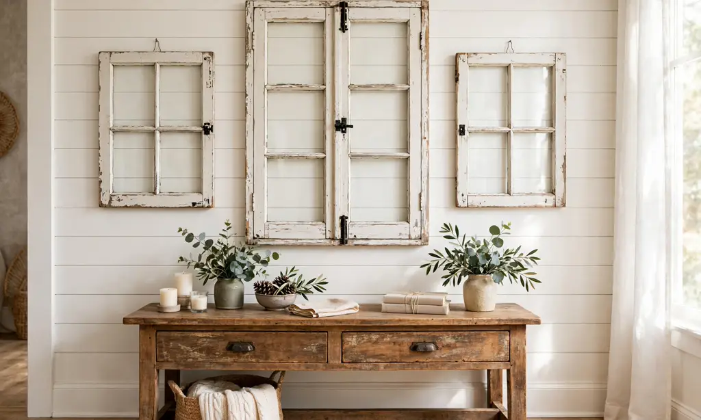 Vintage Farmhouse Window Frames