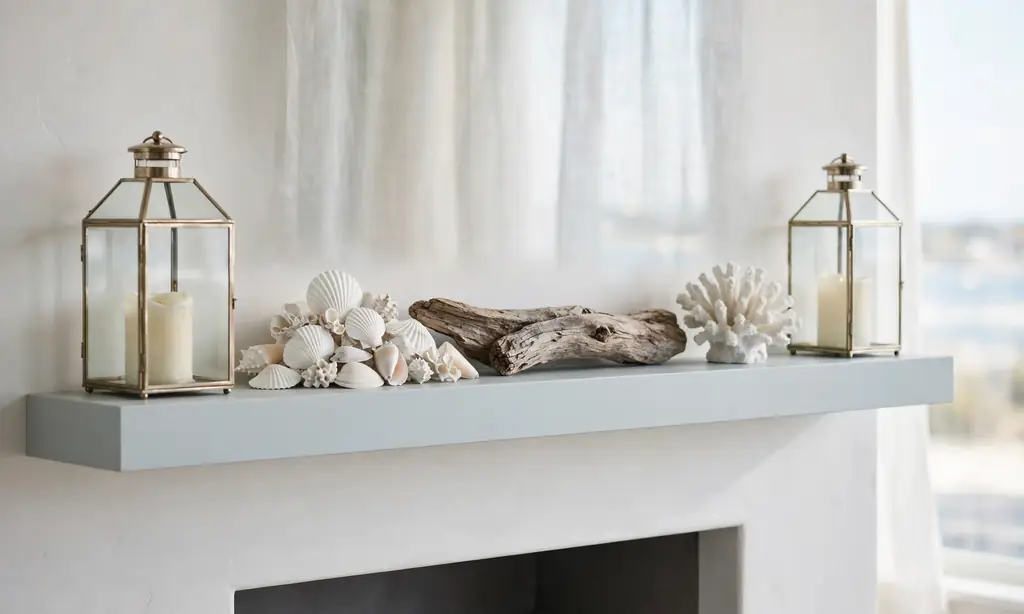 Seashell and Driftwood Display