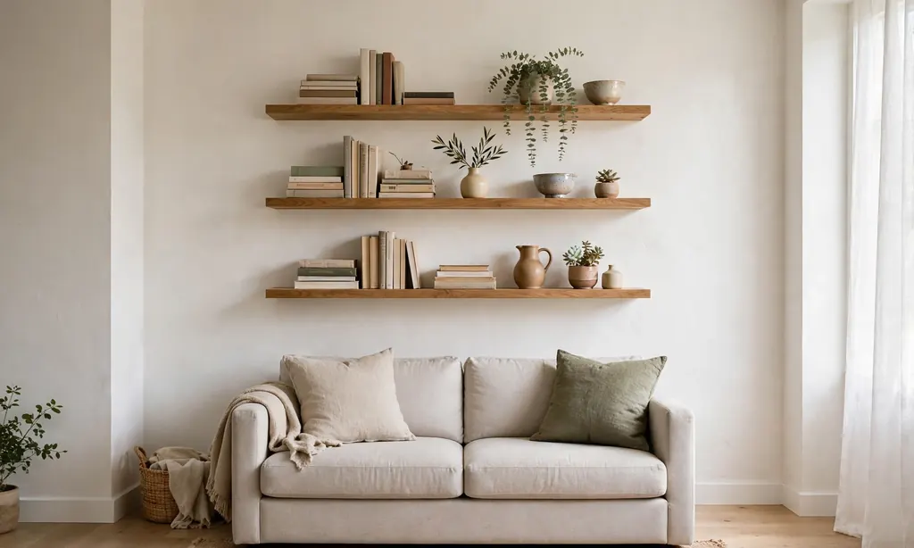 Wall-Mounted Floating Shelves