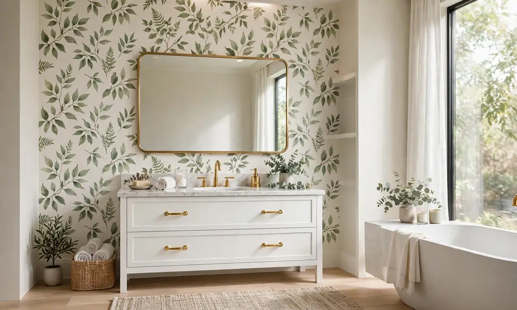 Peel-and-Stick Wallpaper Accent Wall