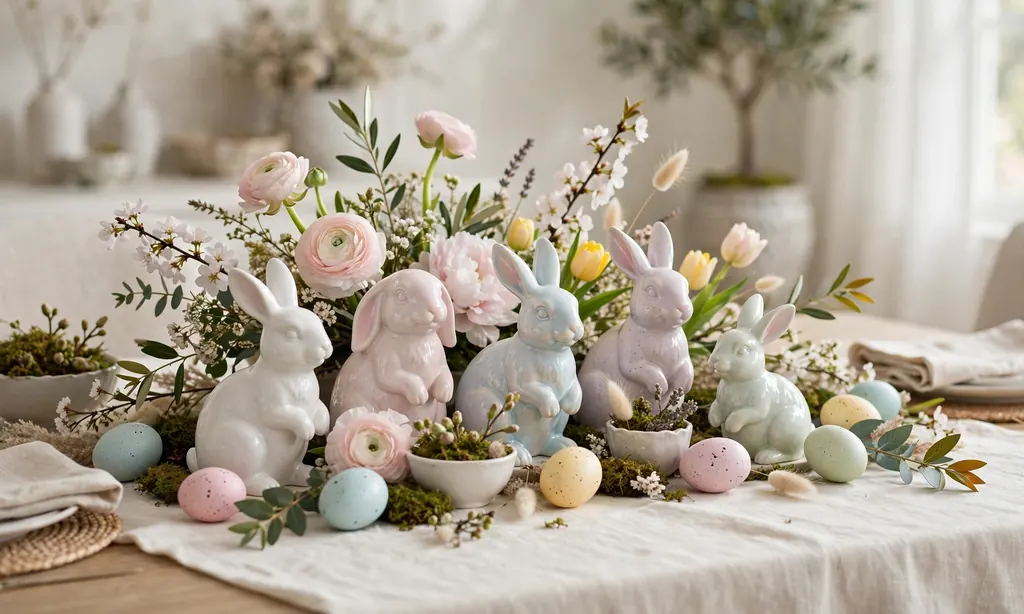 Ceramic Bunny Centerpiece Collection