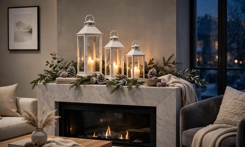 Winter White Lantern Cluster