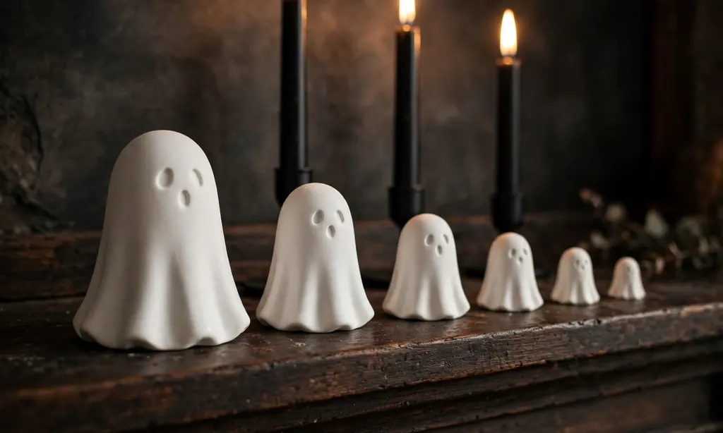 Ceramic Ghost Figurine Lineup