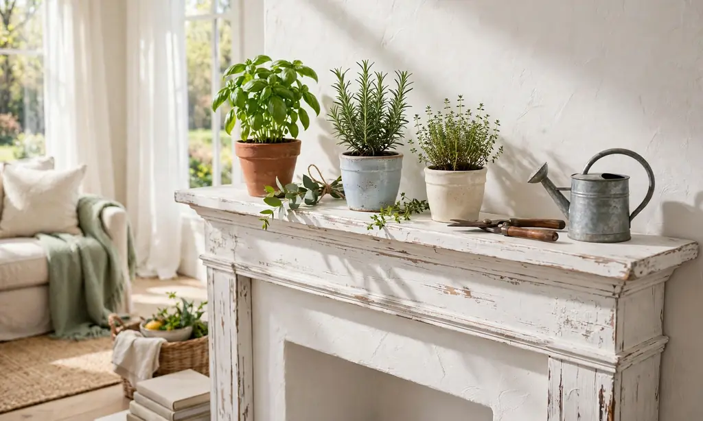 Potted Herb Collection Display
