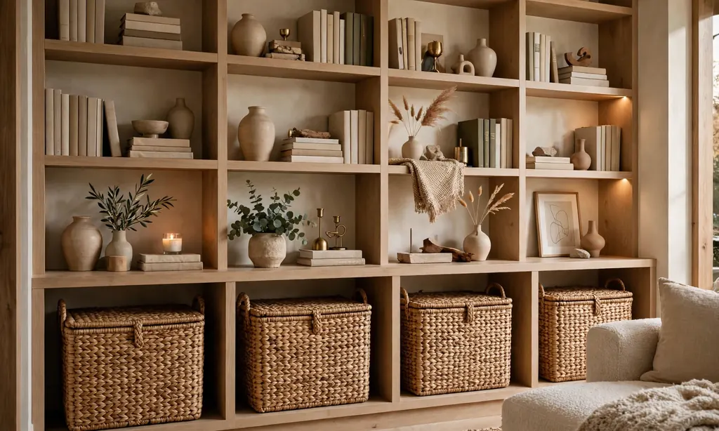 Woven Baskets for Hidden Storage