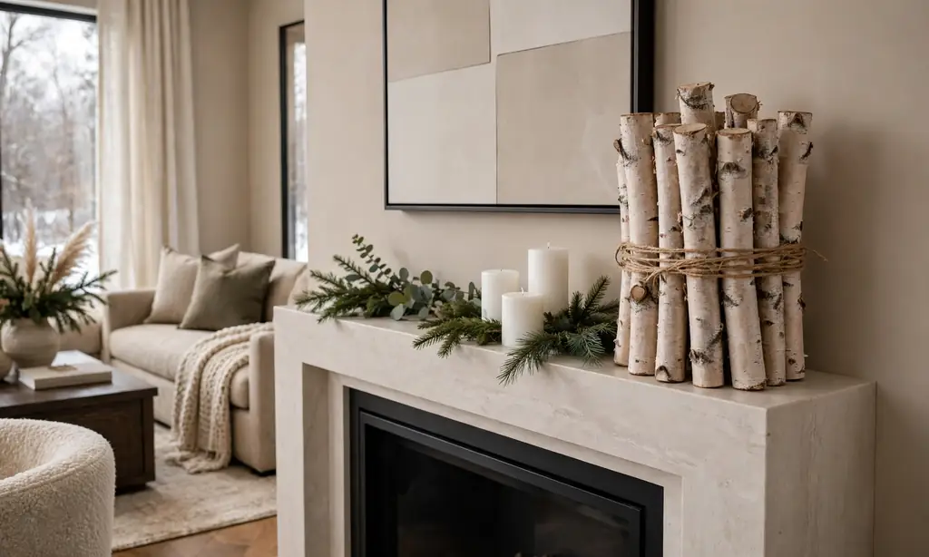 Birch Log Bundle Arrangement