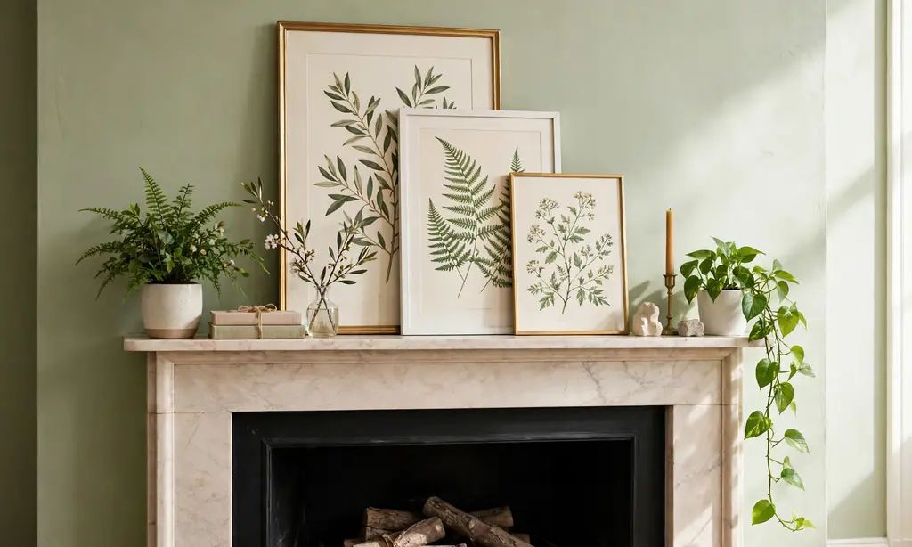 Layered Botanical Print Art