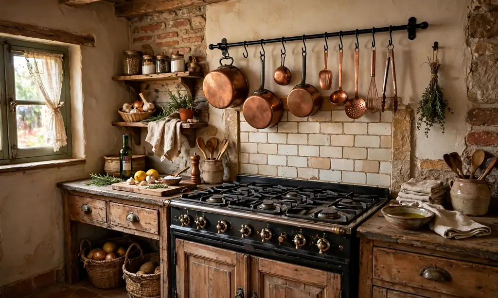 Hanging Pot Rail Above the Stove