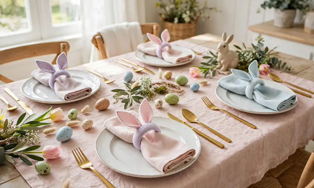 DIY Bunny Ear Napkin Rings