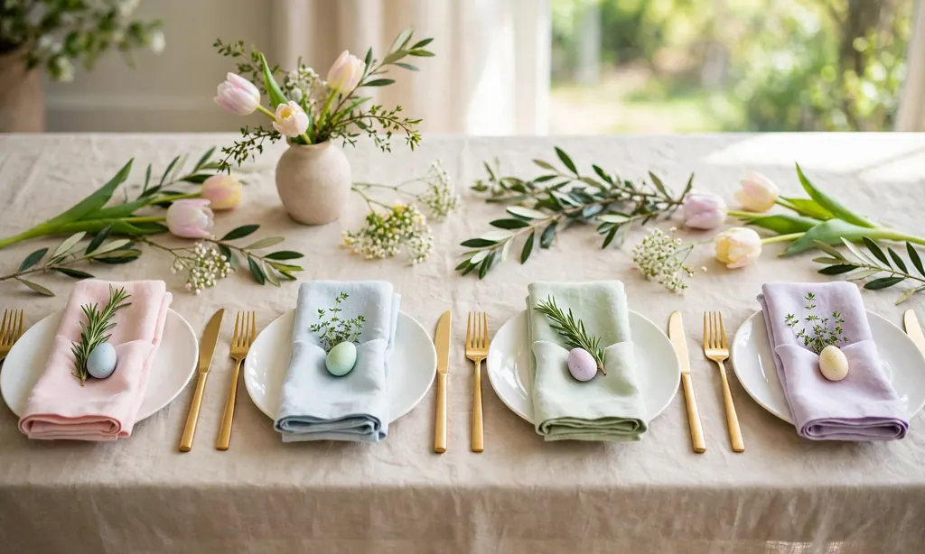 Herb-Sprig Napkin Folds