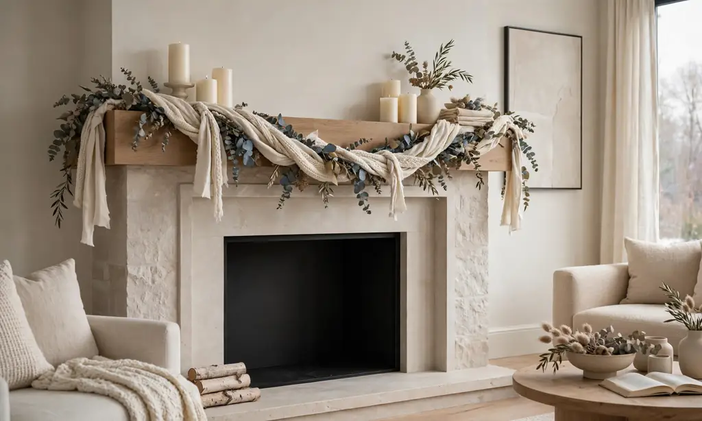 Cozy Layered Textile Mantel Garland