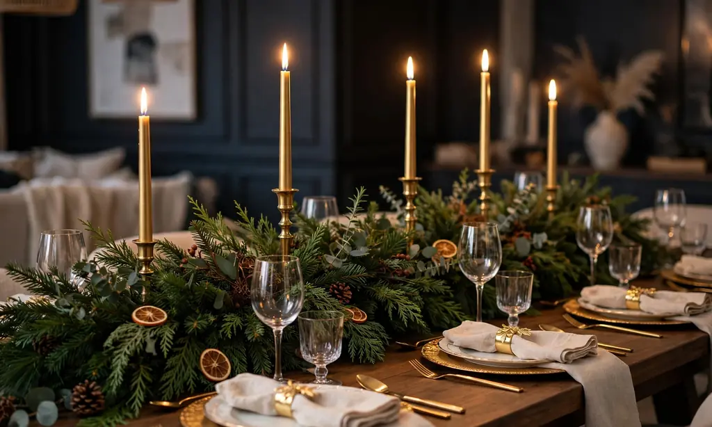 Garland as a Dining Table Runner