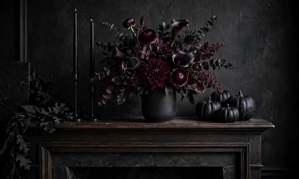 Dark Moody Floral Arrangement