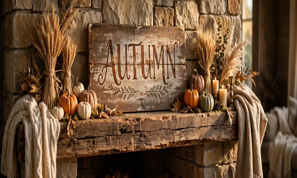 Rustic Wooden Sign Centerpiece
