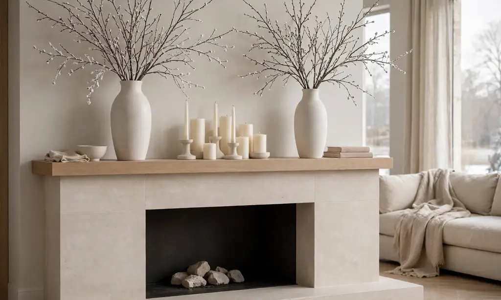 Snowy Branch Vase Arrangement