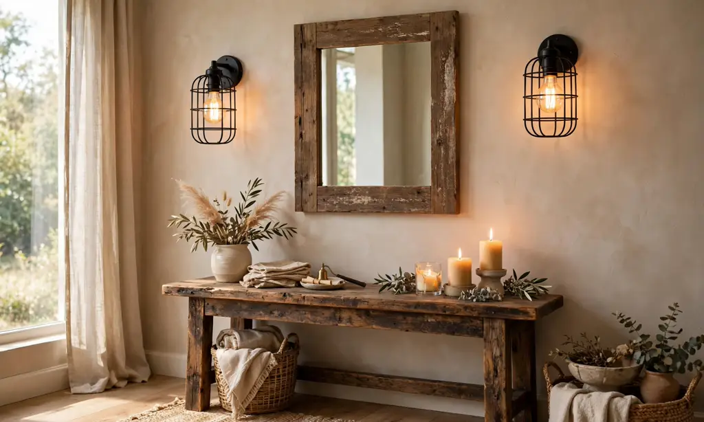 Rustic Wall Sconces with Edison Bulbs