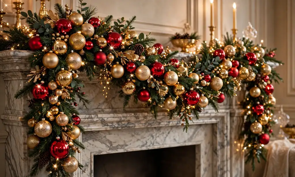 Ornament-Studded Garland