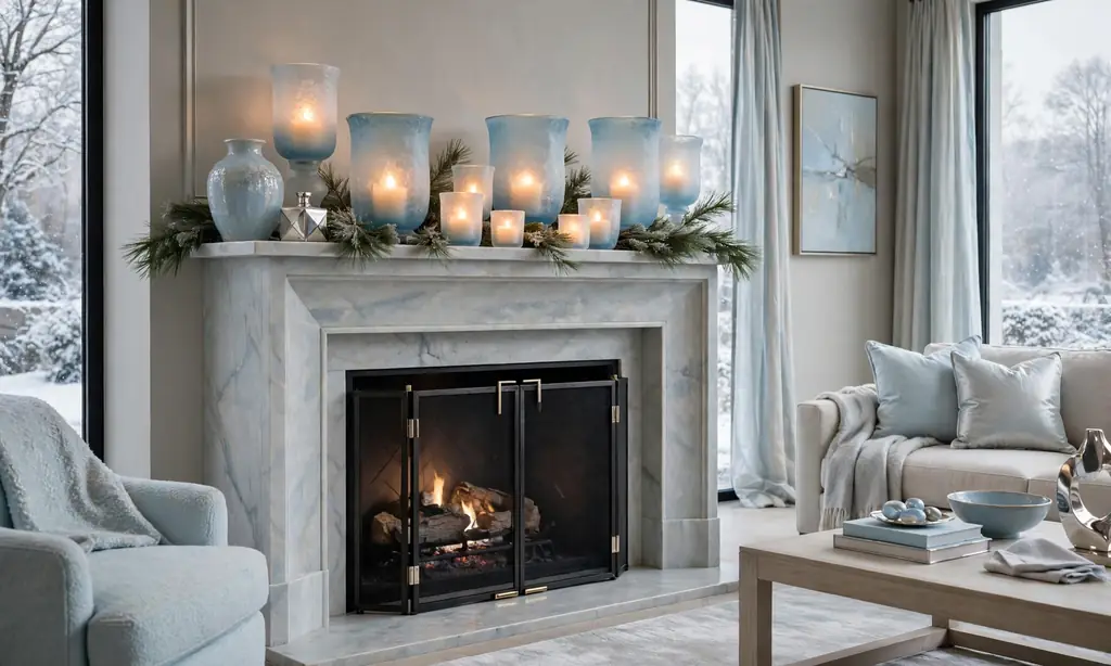 Frosted Glass Candle Holders
