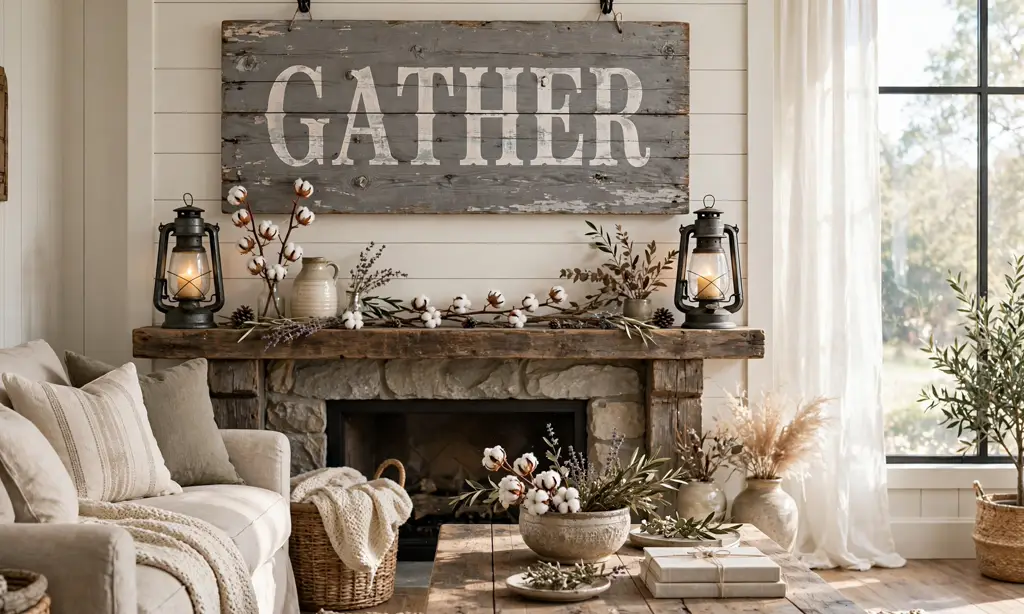 Distressed Wooden Sign with Quote