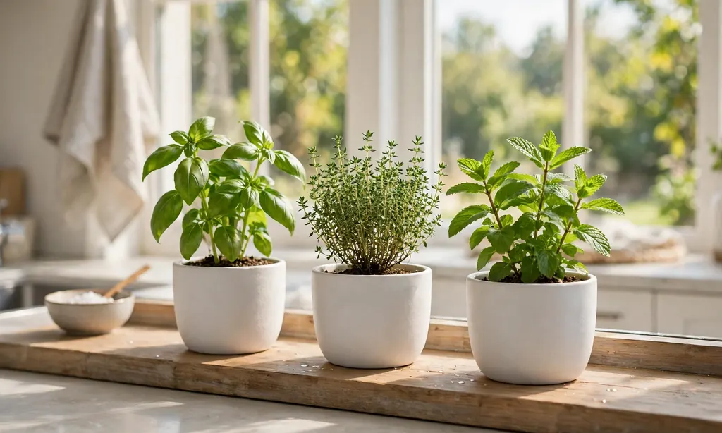 Mini Herb Garden on the Windowsill