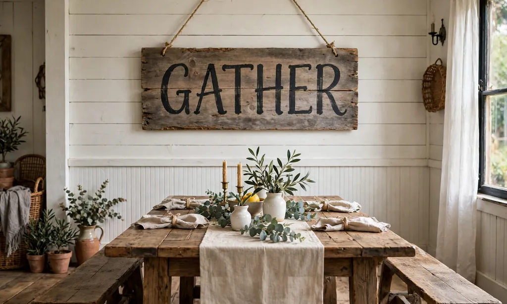 Rustic Wooden Wall Sign