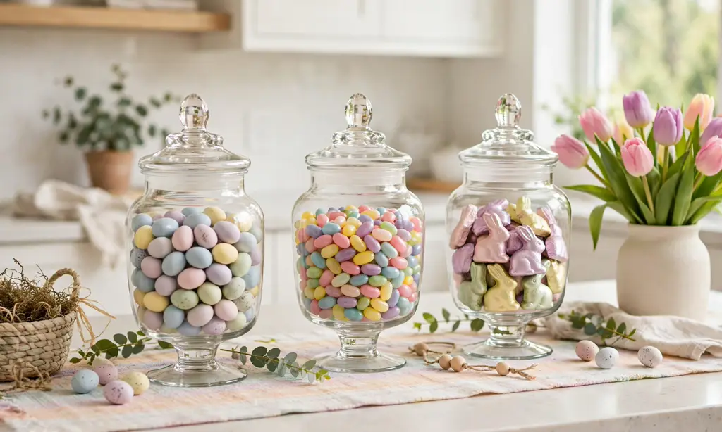 Easter Candy Jar Displays