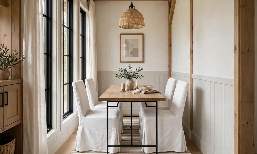 Narrow Farmhouse Table for Small Dining Rooms