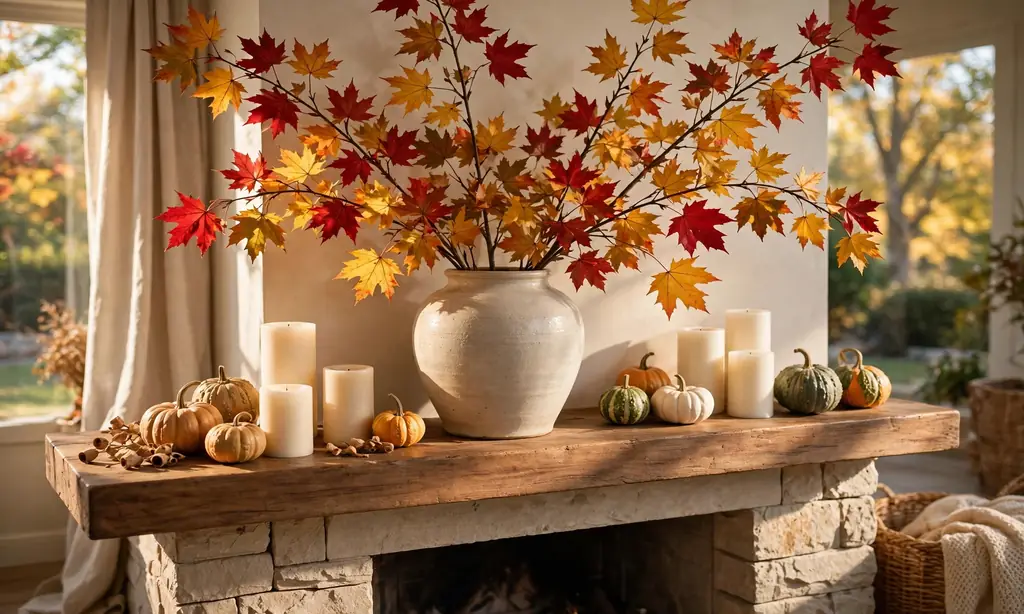 Tall Fall Foliage Branch Arrangement