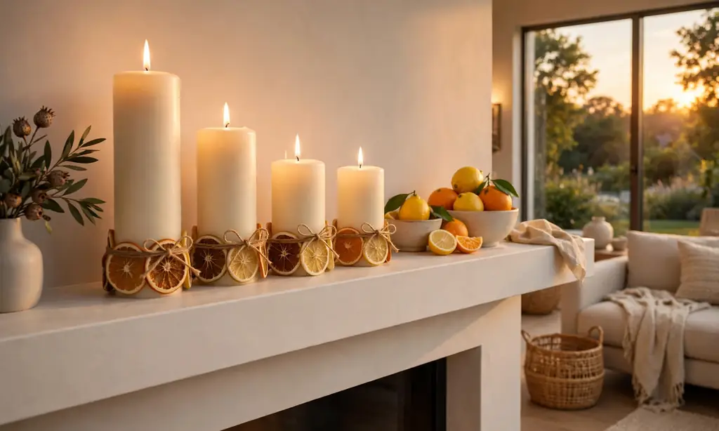 Citrus-Ringed Candle Glow