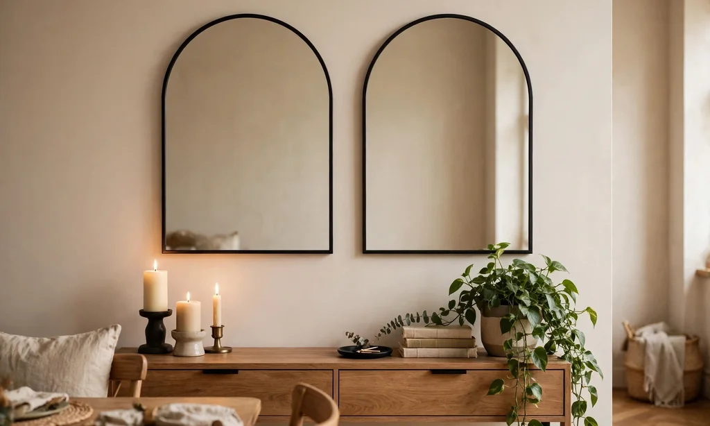 Arched Mirror Pair