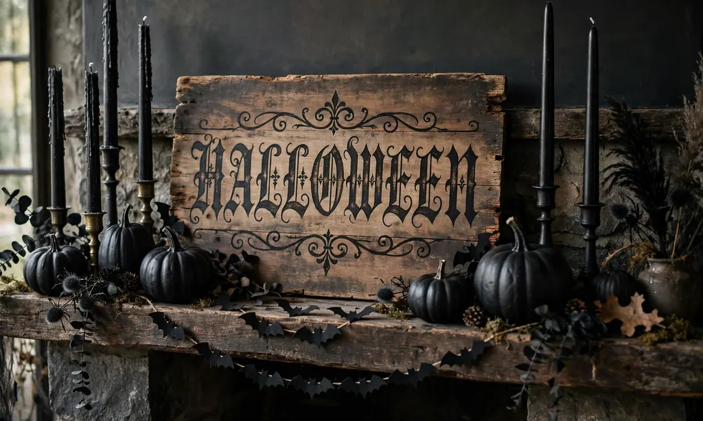 Gothic Spooky Sign Display