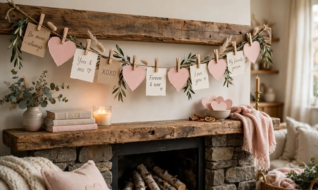 Love Note Clothespin Garland