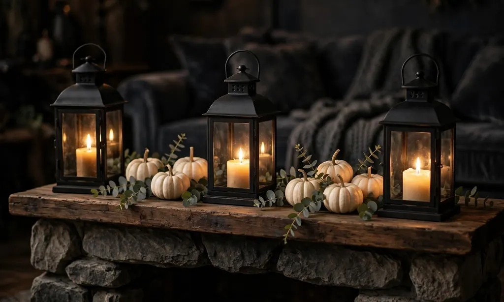 Lantern Glow Mantel