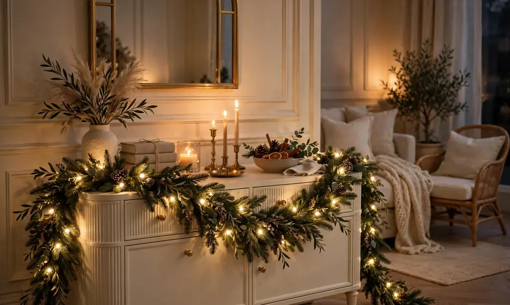 Pre-Lit Garland for Easy Setup