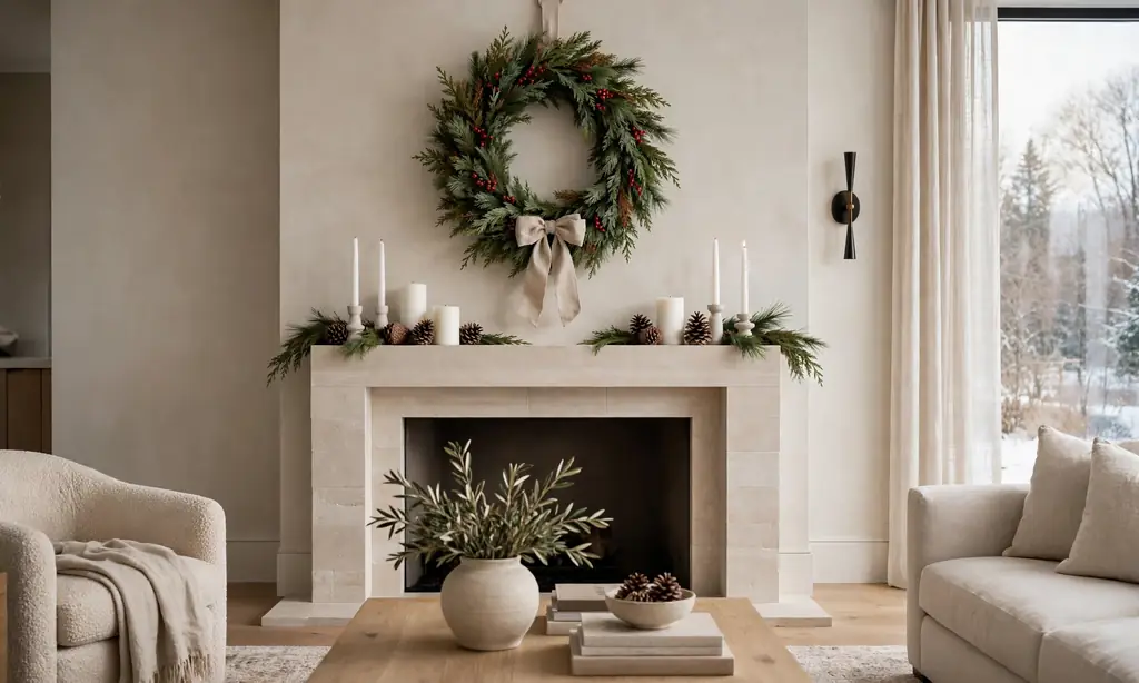 Simple Winter Greenery Wreath