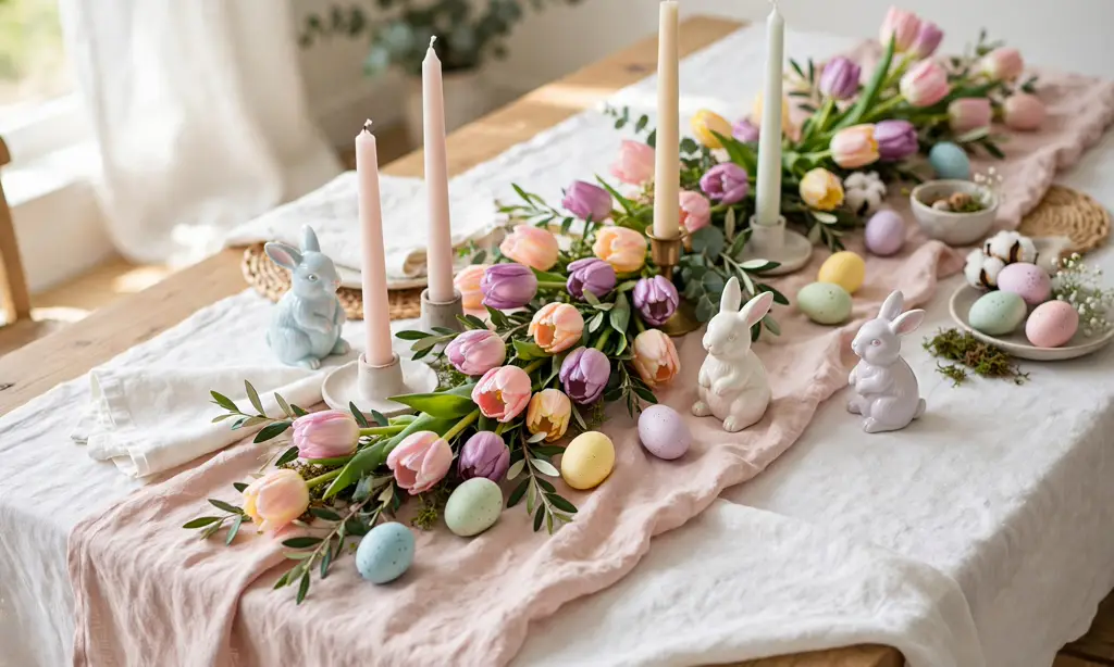 Pastel Table Runner Styling