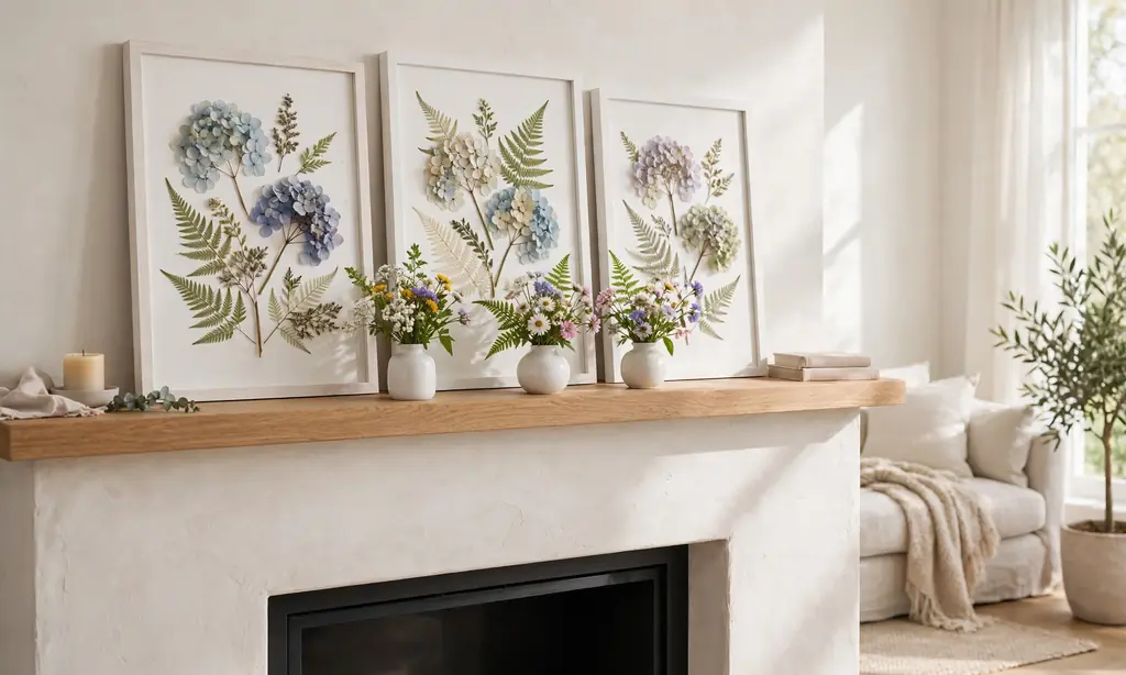 Framed Pressed Flower Art